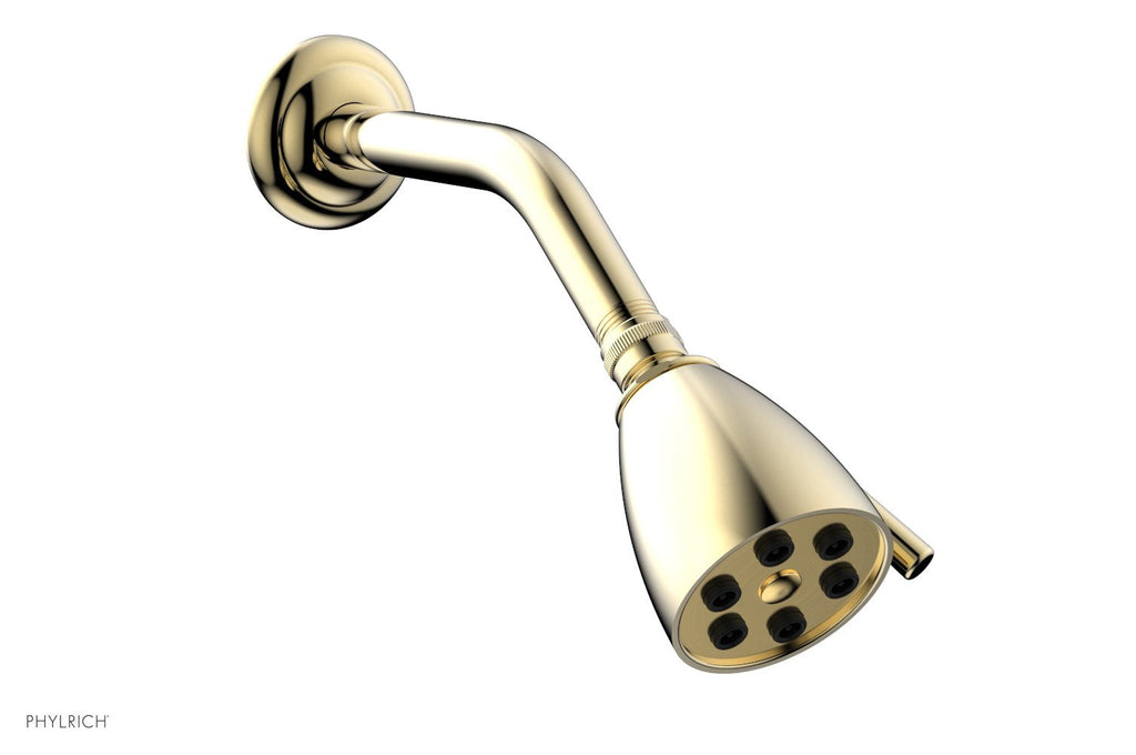 6 Jet Smooth Shower Head 2 3/4" by Phylrich - Polished Brass Uncoated