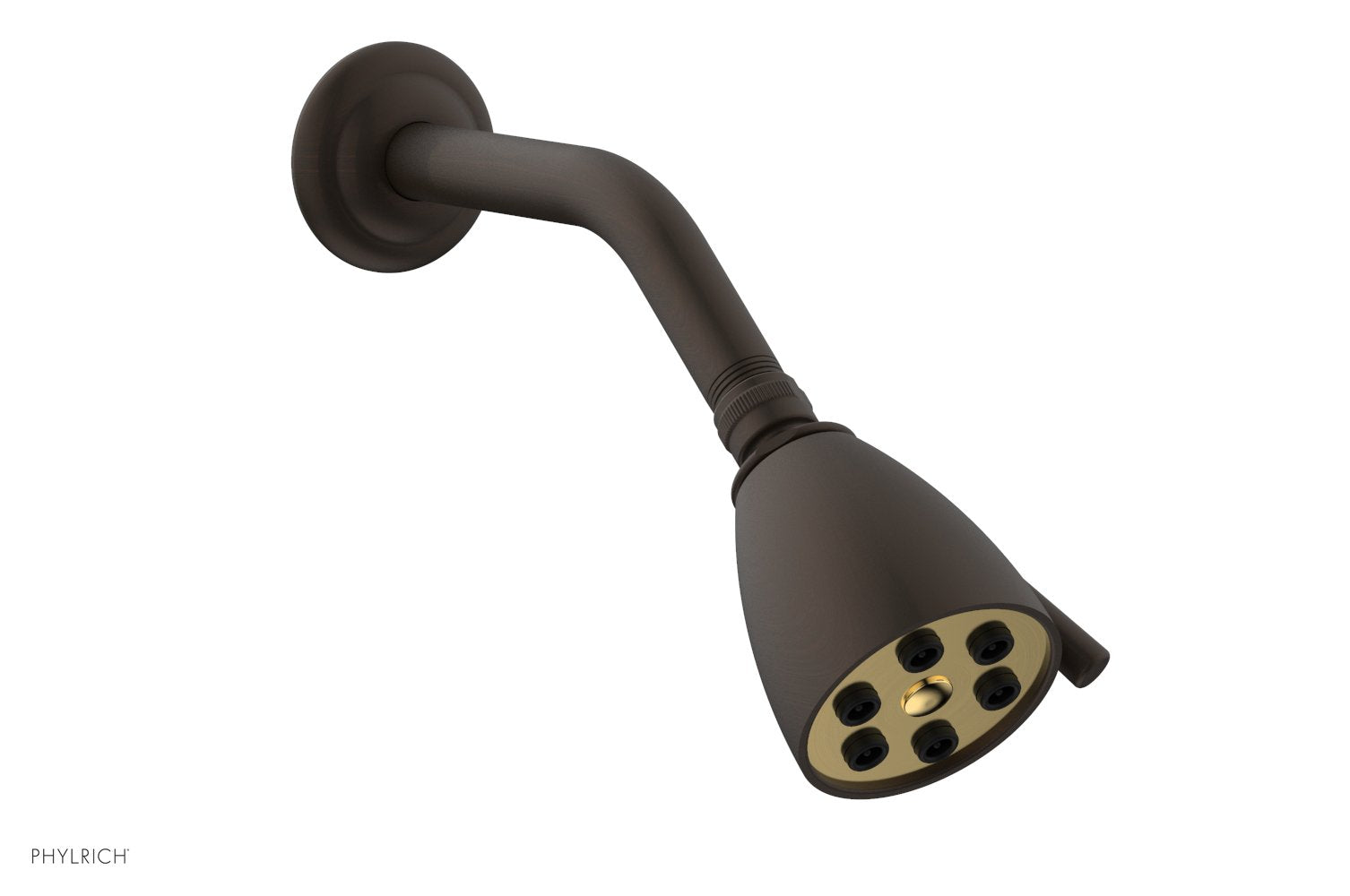 6 Jet Smooth Shower Head 2 3/4" by Phylrich - Antique Bronze
