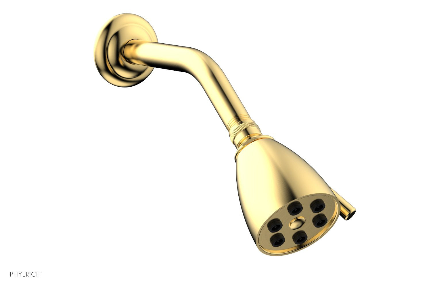 6 Jet Smooth Shower Head 2 3/4" by Phylrich - Burnished Gold
