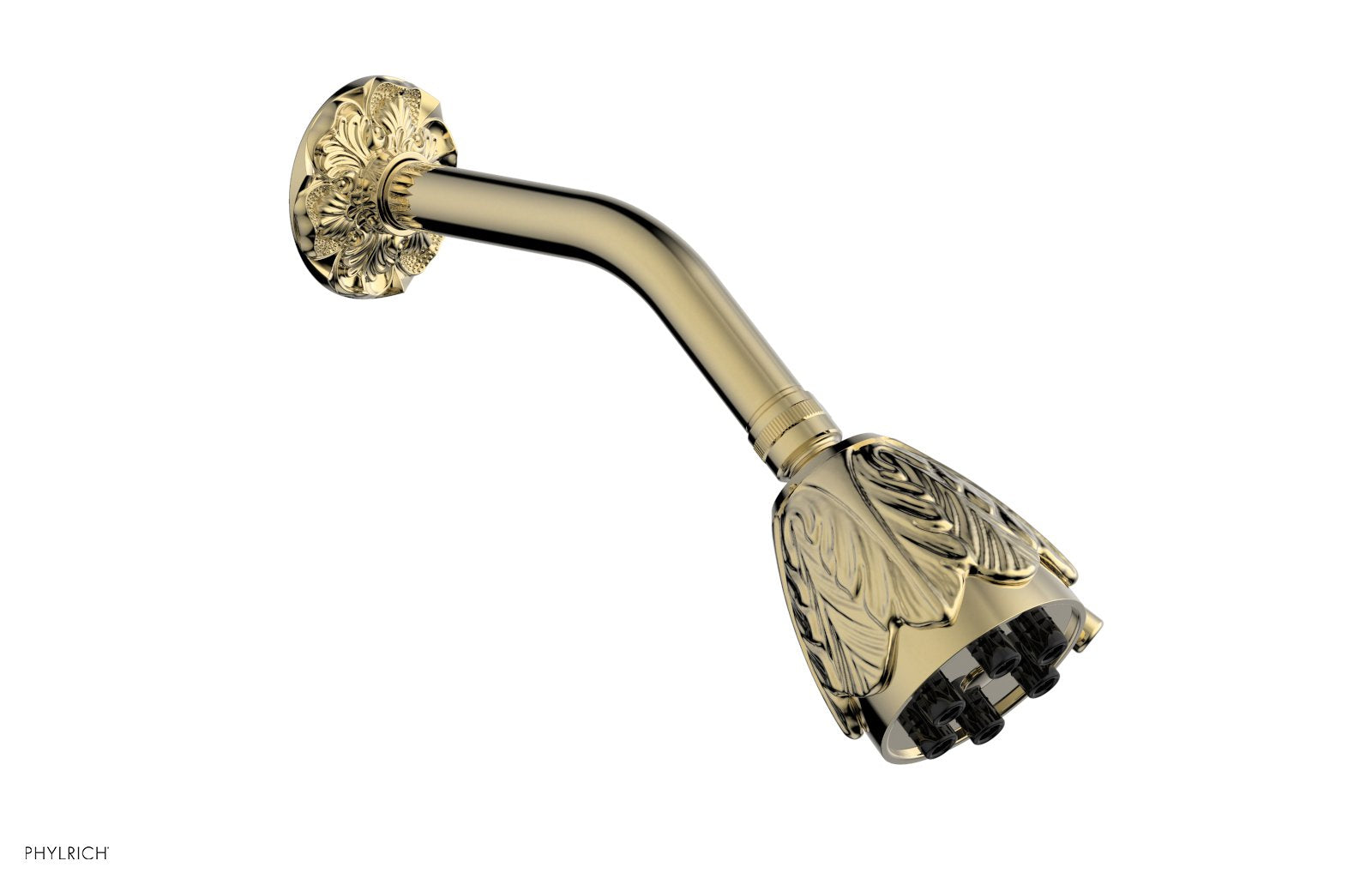 6 Jet EMPIRE Shower Head by Phylrich - Polished Brass Uncoated