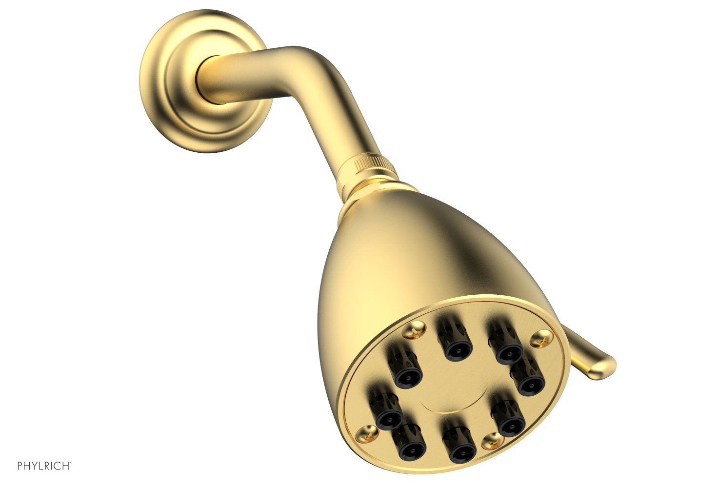 8 Jet 3 1/2" Round Shower Head by Phylrich - Burnished Gold