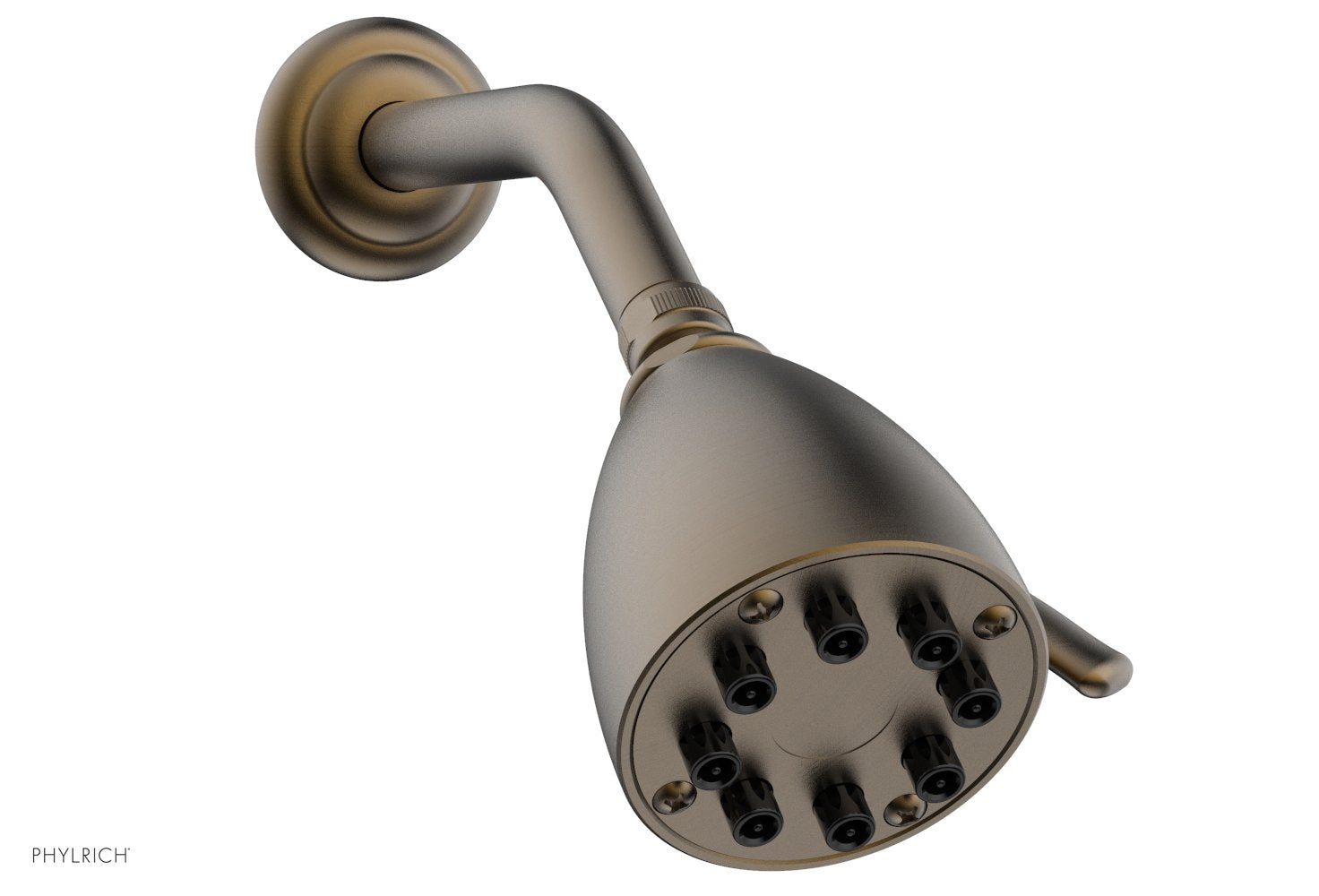 8 Jet 3 1/2" Round Shower Head by Phylrich - Old English Brass