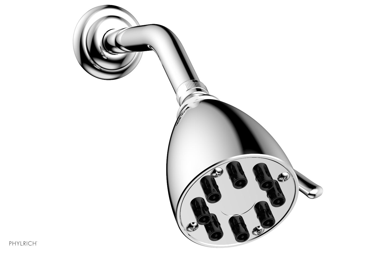 8 Jet 3 1/2" Round Shower Head by Phylrich - Satin Brass