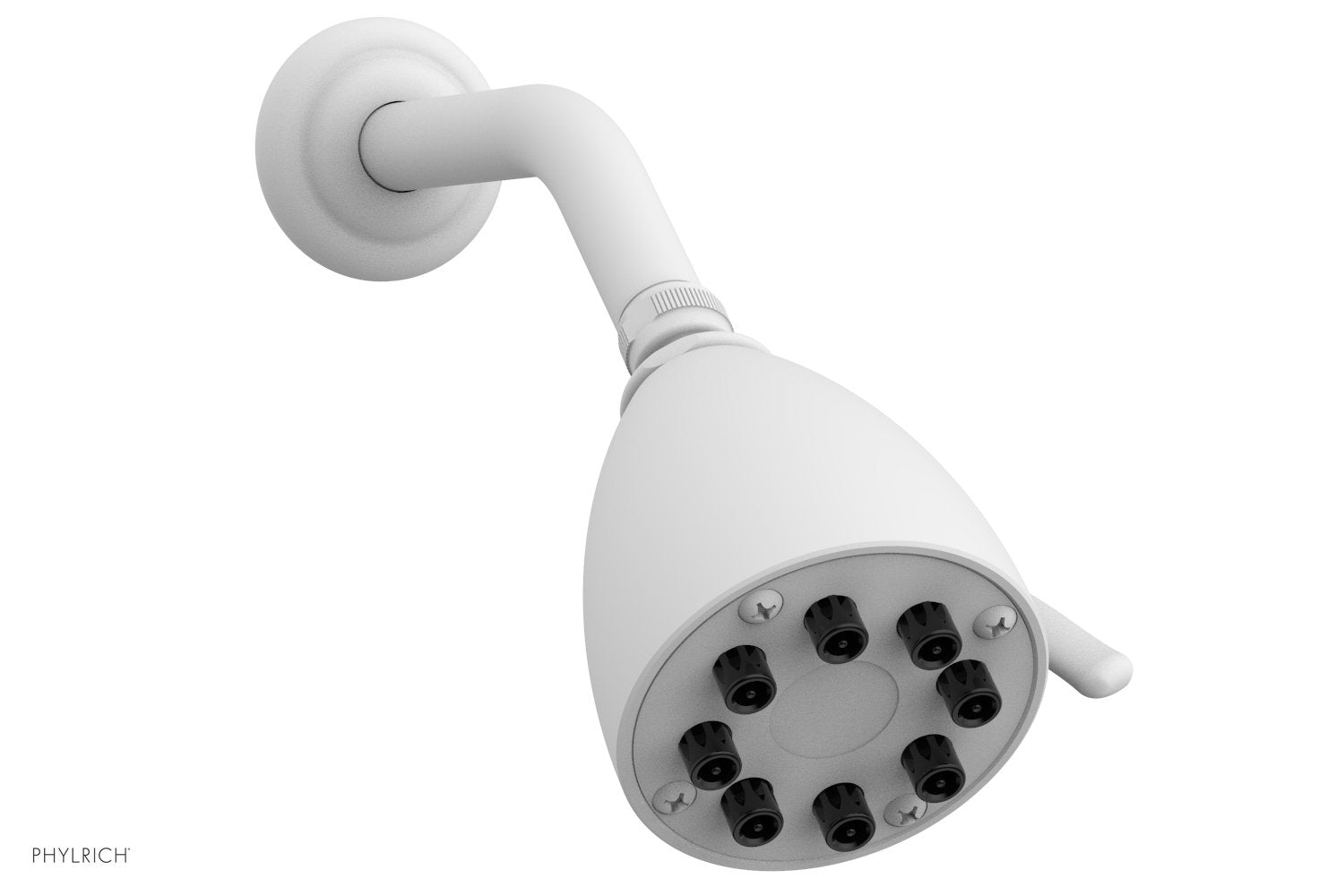 8 Jet 3 1/2" Round Shower Head by Phylrich - Satin White