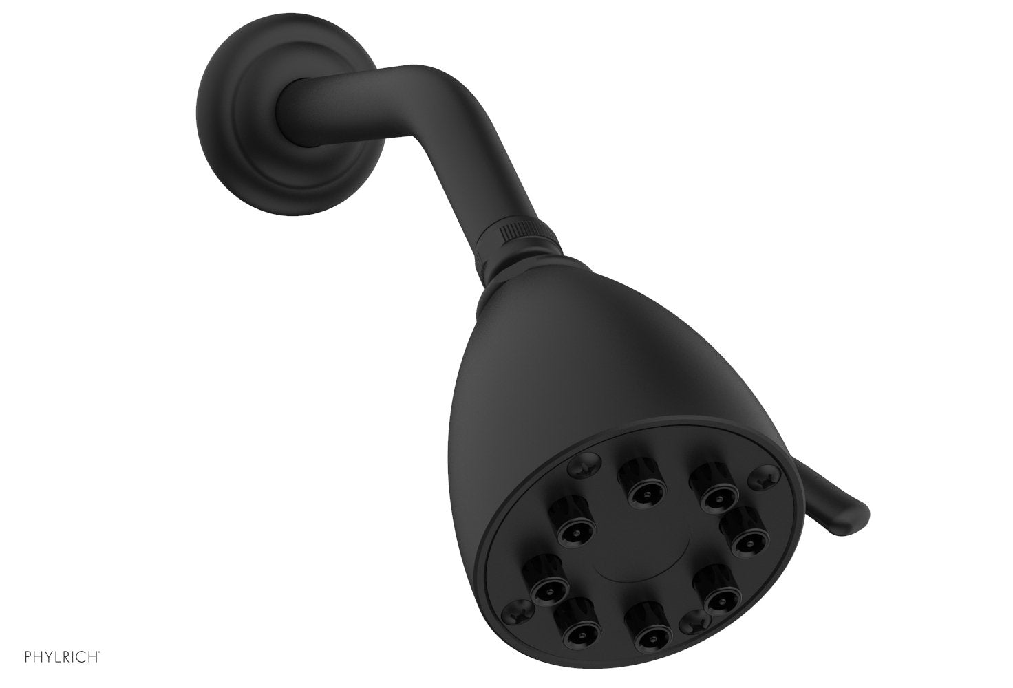 8 Jet 3 1/2" Round Shower Head by Phylrich - Matte Black
