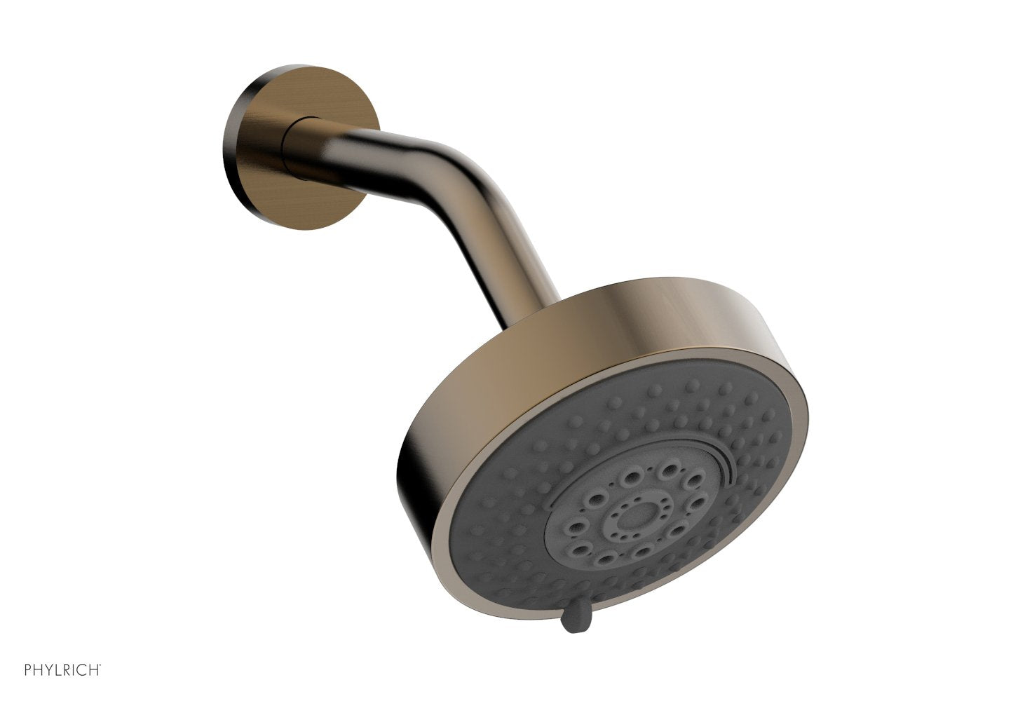 5" Contemporary Multifunction Shower Head by Phylrich - Antique Brass