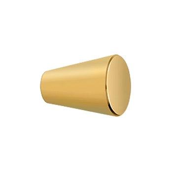 Cone Cabinet Knob  1" - PVD - Polished Brass - New York Hardware Online