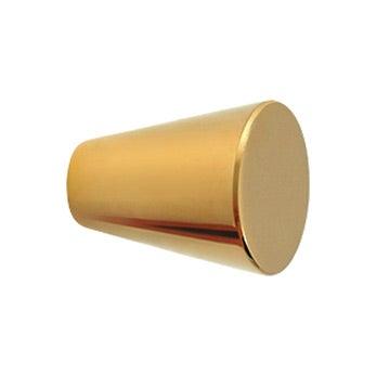 Cone Cabinet Knob  1 1/8" - PVD - Polished Brass - New York Hardware Online