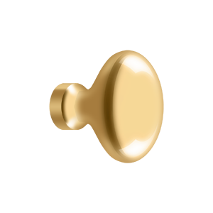 Oval Egg Knob by Deltana -  - PVD Polished Brass - New York Hardware