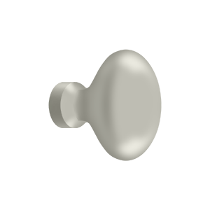 Oval Egg Knob by Deltana -  - Brushed Nickel - New York Hardware