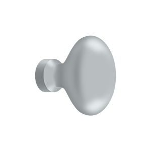 Oval Egg Knob by Deltana -  - Brushed Chrome - New York Hardware