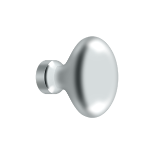Oval Egg Knob by Deltana -  - Polished Chrome - New York Hardware