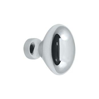 Solid Brass Oval Egg Knob 1 1/4" - Polished Chrome - New York Hardware Online
