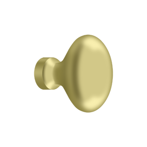 Oval Egg Knob by Deltana -  - Polished Brass - New York Hardware