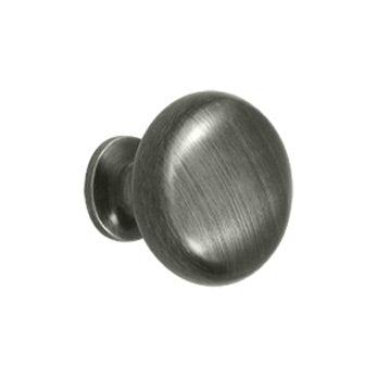 Round Solid Knob 1 1/4" - Pewter - New York Hardware Online