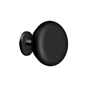 Solid Round Knob by Deltana -  - Paint Black - New York Hardware