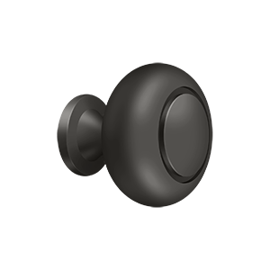 Round Knob w/ Groove by Deltana -  - Oil Rubbed Bronze - New York Hardware