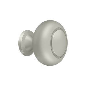 Round Knob w/ Groove by Deltana -  - Brushed Nickel - New York Hardware