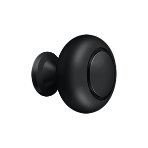 Round Knob w/ Groove by Deltana -  - Paint Black - New York Hardware