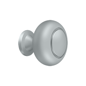 Round Knob w/ Groove by Deltana -  - Brushed Chrome - New York Hardware