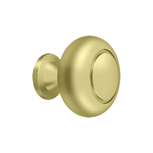 Round Knob w/ Groove by Deltana -  - Polished Brass - New York Hardware