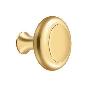 Edged Round Knob HD by Deltana -  - PVD Polished Brass - New York Hardware