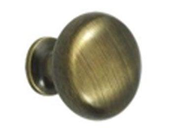 Round Hollow Knob 1 1/4" - Antique Brass - New York Hardware Online