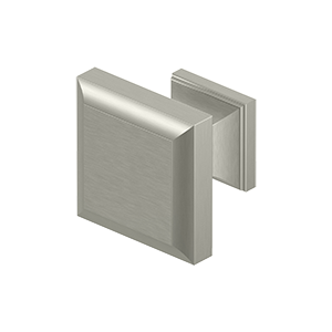 Decorative Sqaure Knob by Deltana -  - Brushed Nickel - New York Hardware