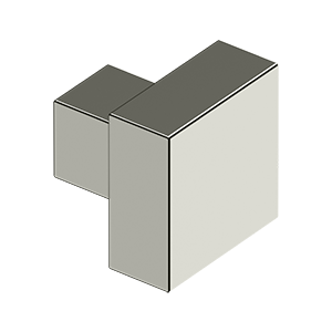 Modern Sqaure Knob by Deltana -  - Polished Nickel - New York Hardware