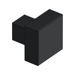 Modern Sqaure Knob by Deltana -  - Paint Black - New York Hardware