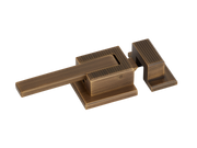 Digbeth Ridged Latch by Armac Martin - 55m - Satin Nickel Plate