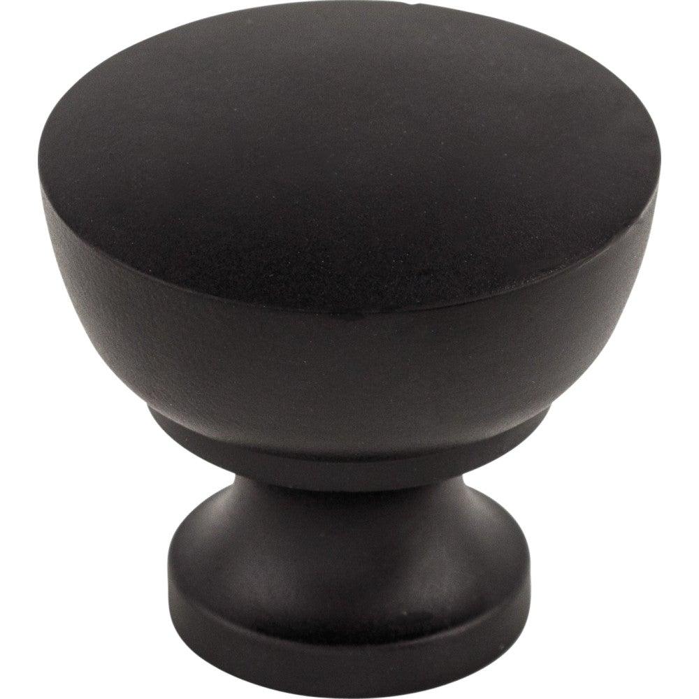 Bergen Knob by Top Knobs - Flat Black - New York Hardware