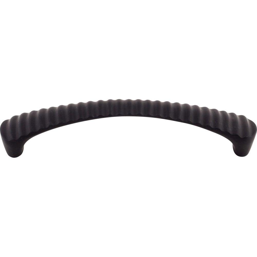 Grooved Pull by Top Knobs - Flat Black - New York Hardware