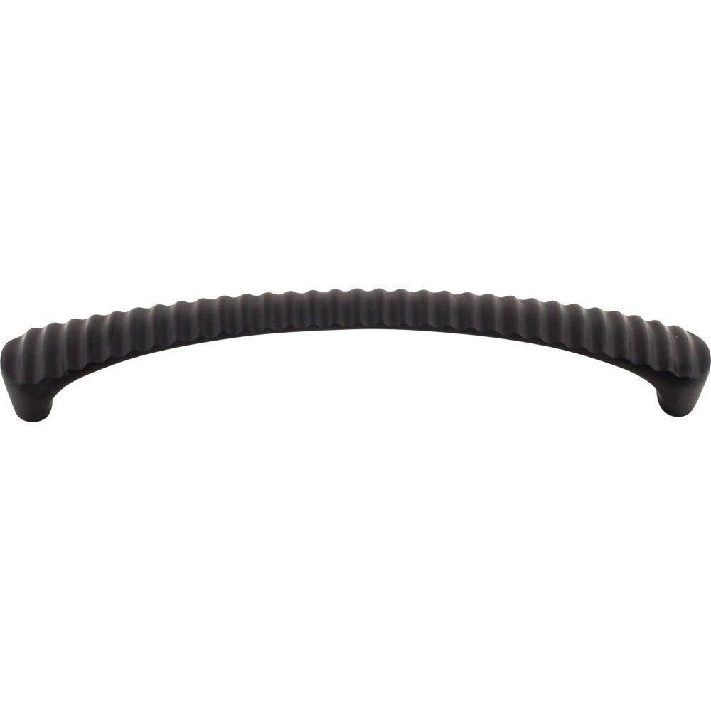 Grooved Pull by Top Knobs - Flat Black - New York Hardware