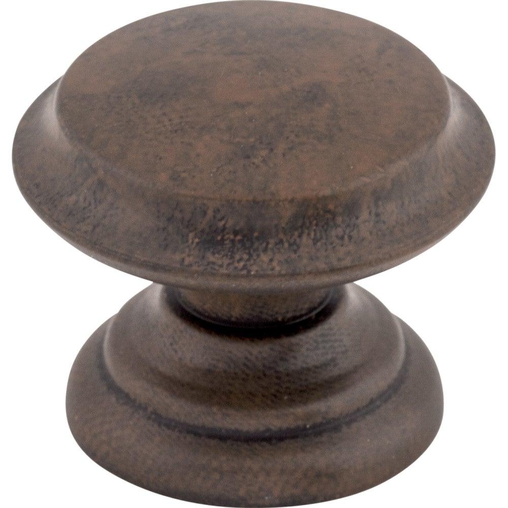 Flat Top Knob by Top Knobs - Patina Rouge - New York Hardware