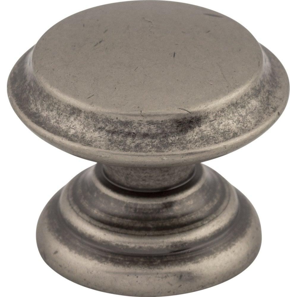 Flat Top Knob by Top Knobs - Pewter Antique - New York Hardware
