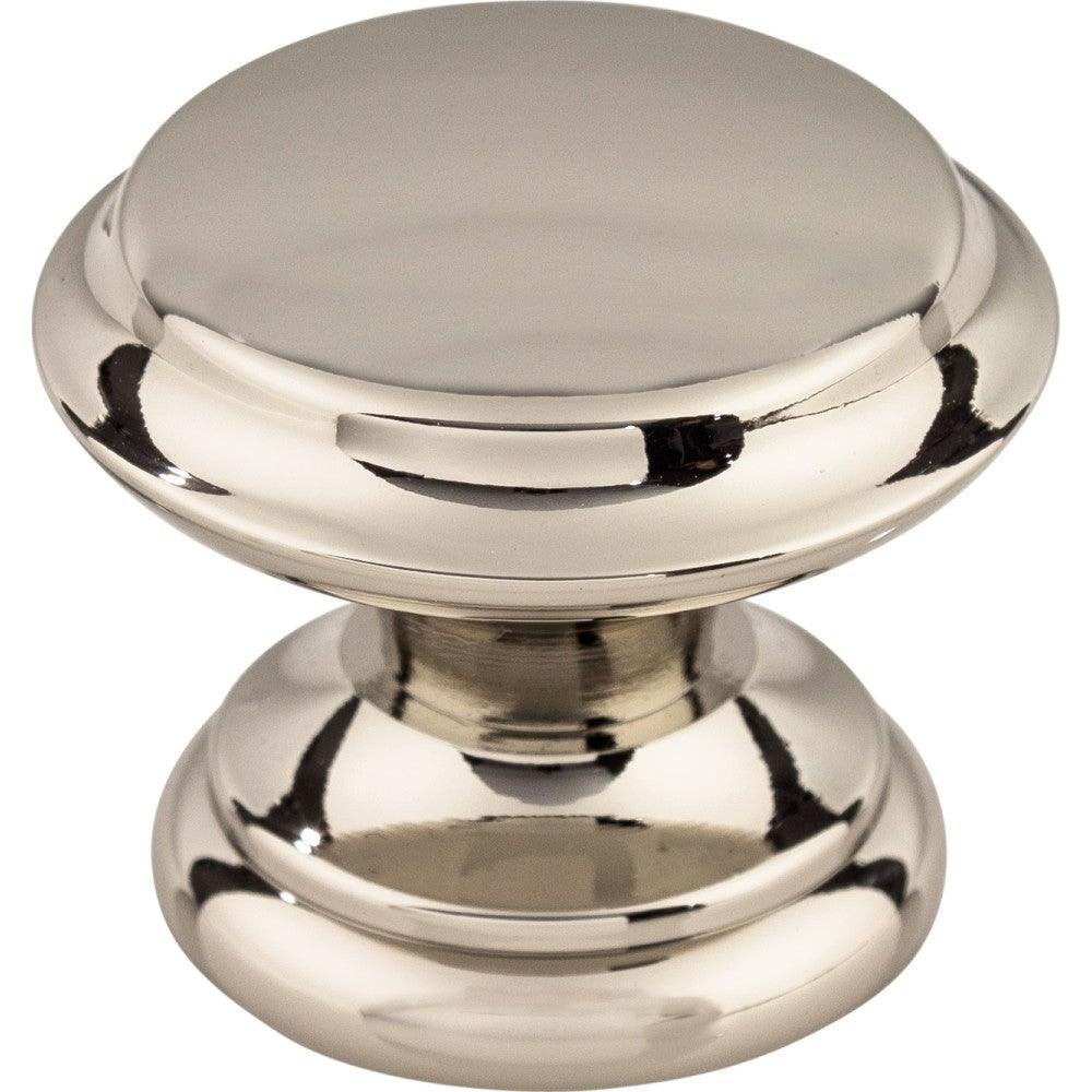 Flat Top Knob by Top Knobs - Polished Nickel - New York Hardware