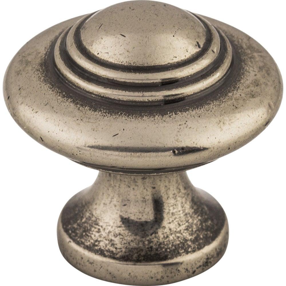 Ascot Knob by Top Knobs - Pewter Antique - New York Hardware