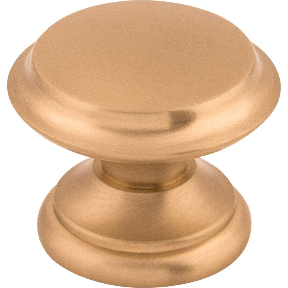 Flat Top Knob by Top Knobs - Brushed Bronze - New York Hardware