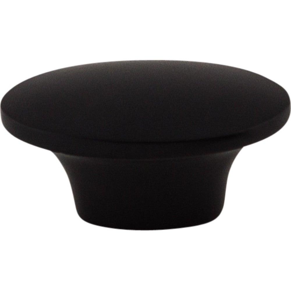 Dakota Oval Knob by Top Knobs - Flat Black - New York Hardware
