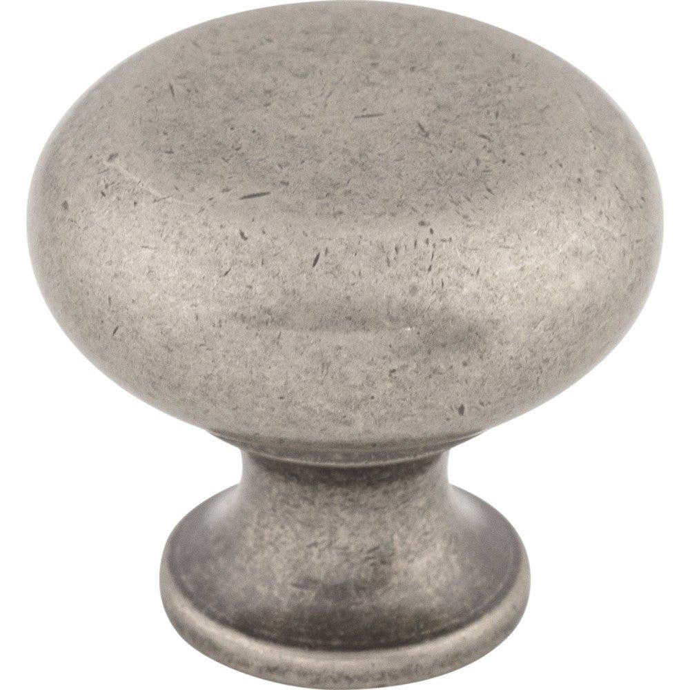 Flat Faced Knob by Top Knobs - Pewter Antique - New York Hardware