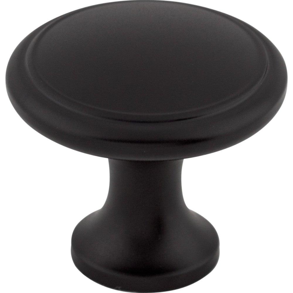 Ringed Knob by Top Knobs - Flat Black - New York Hardware