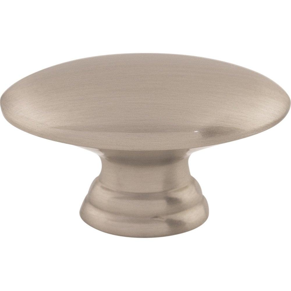 Flat Oval Knob by Top Knobs - Brushed Satin Nickel - New York Hardware