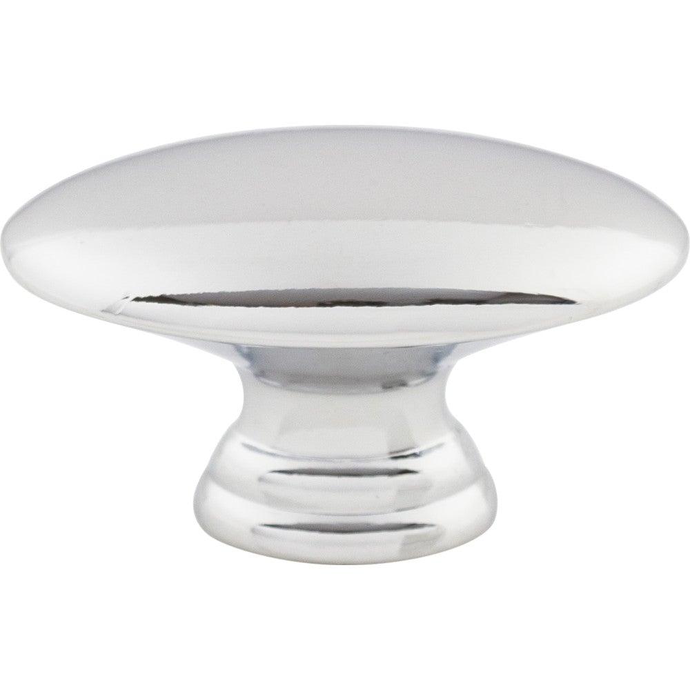 Flat Oval Knob by Top Knobs - Polished Chrome - New York Hardware