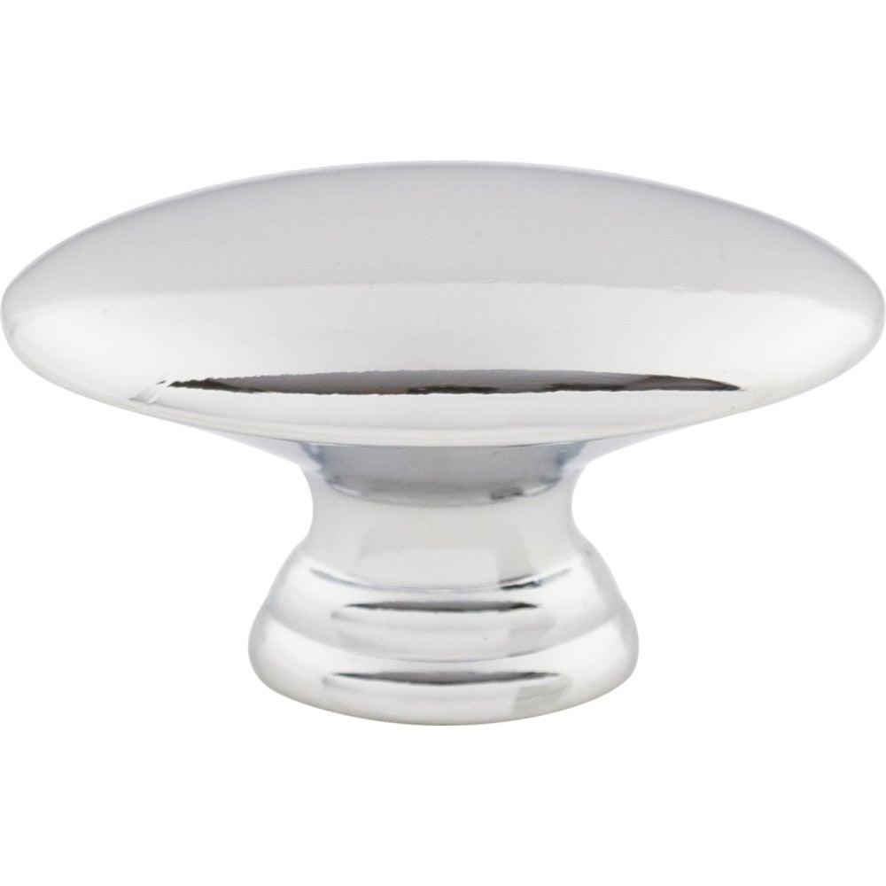Flat Oval Knob by Top Knobs - Polished Chrome - New York Hardware
