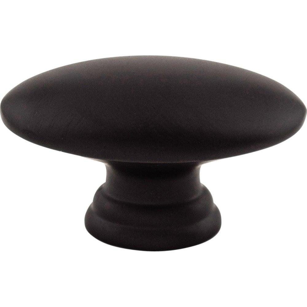 Flat Oval Knob by Top Knobs - Flat Black - New York Hardware
