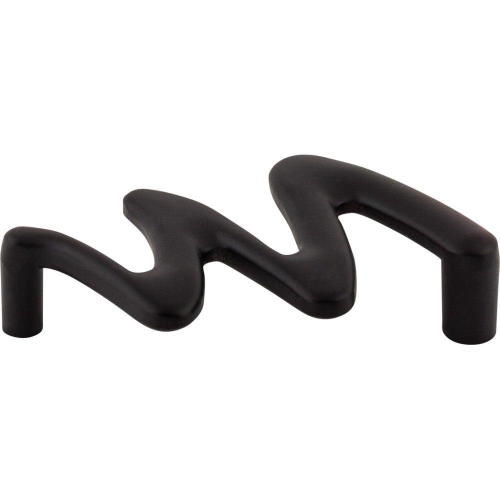 Squiggly Pull by Top Knobs - Flat Black - New York Hardware