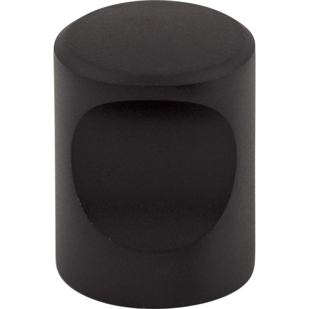 Nouveau Indent Knob by Top Knobs - Flat Black - New York Hardware