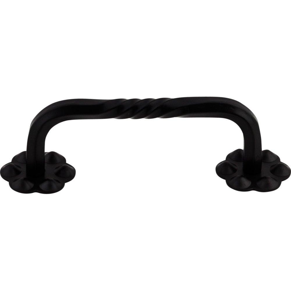Thin Twist D Pull by Top Knobs - Patina Black - New York Hardware