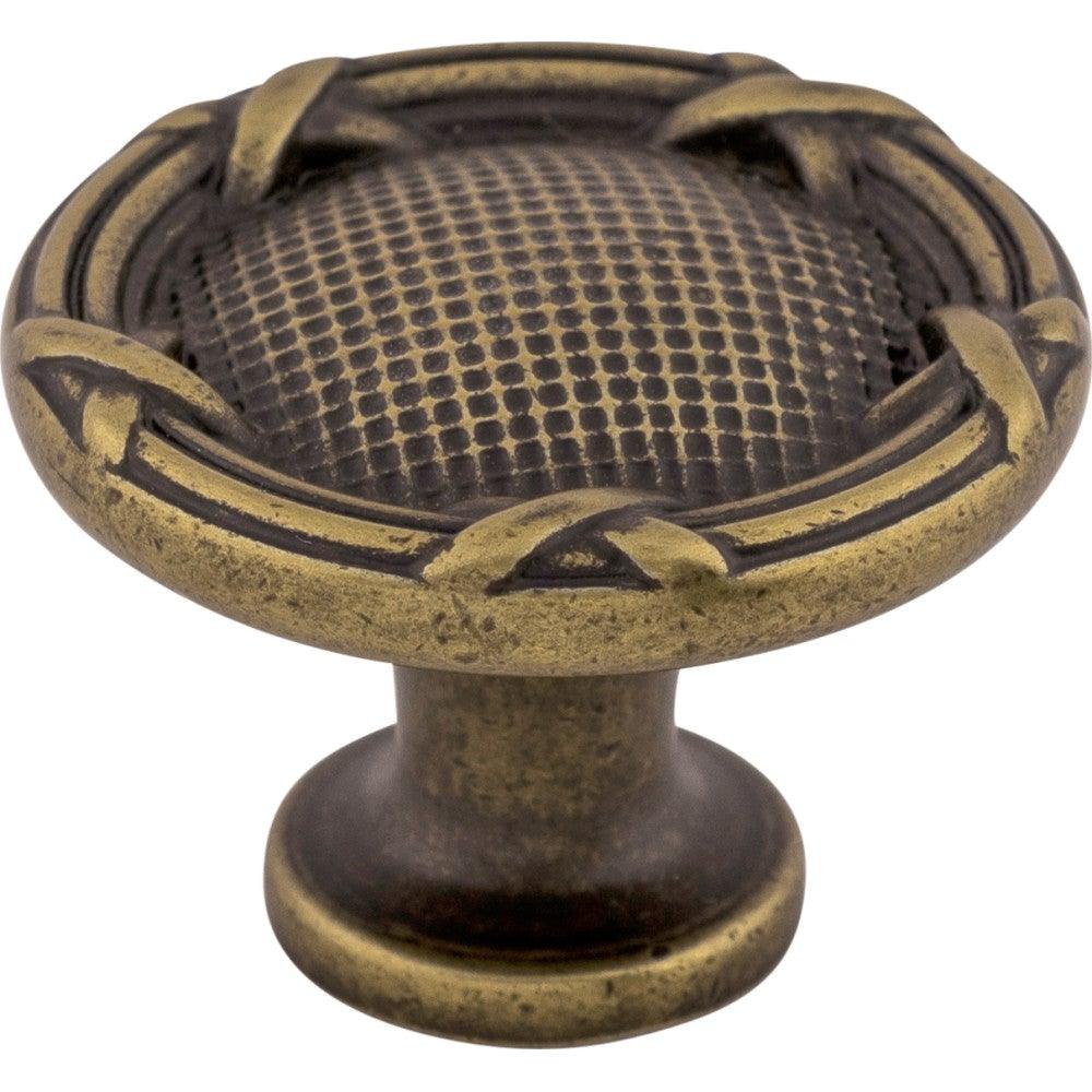 Ribbon & Reed Knob by Top Knobs - German Bronze - New York Hardware